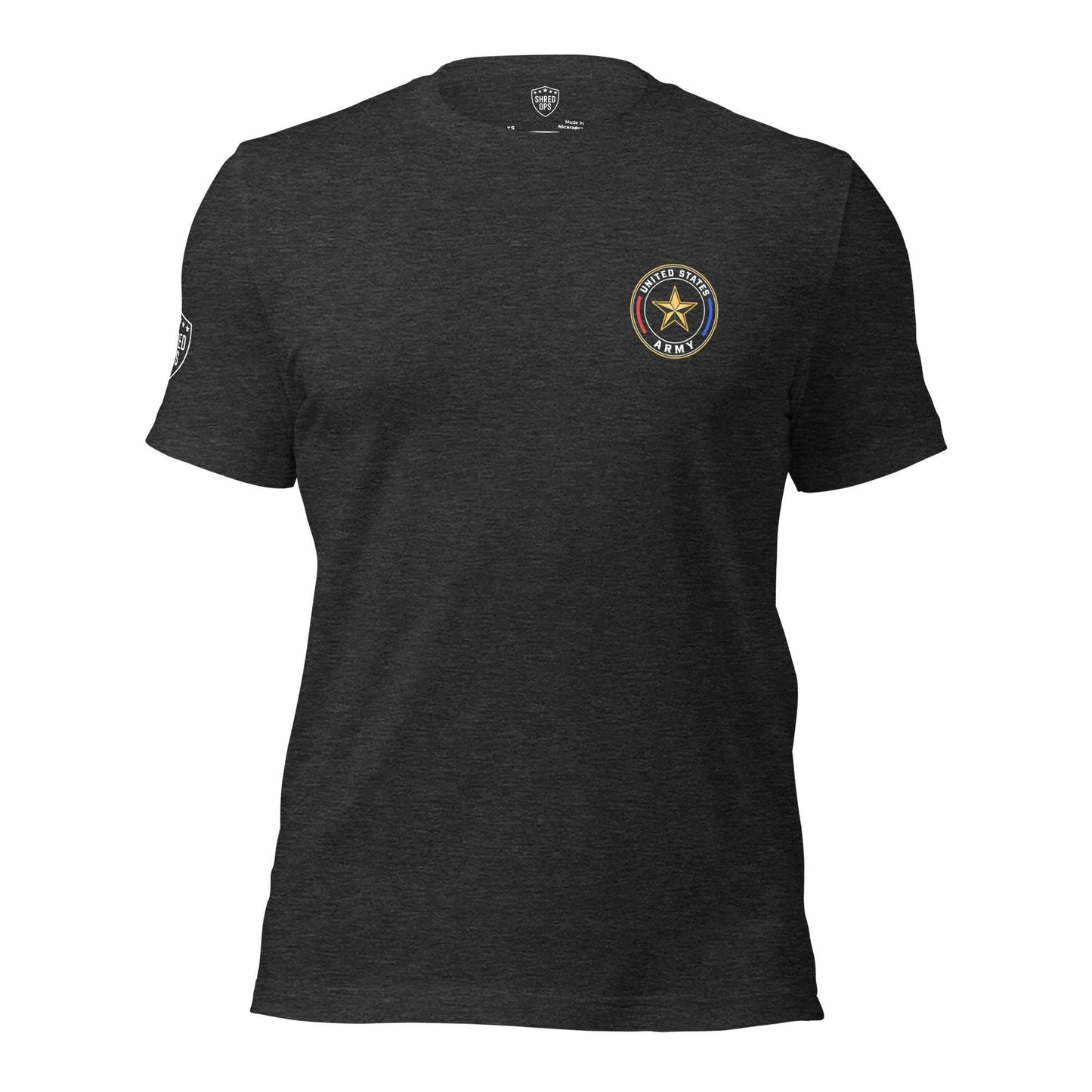 WWII Willys jeep US Army t-shirt front black heather